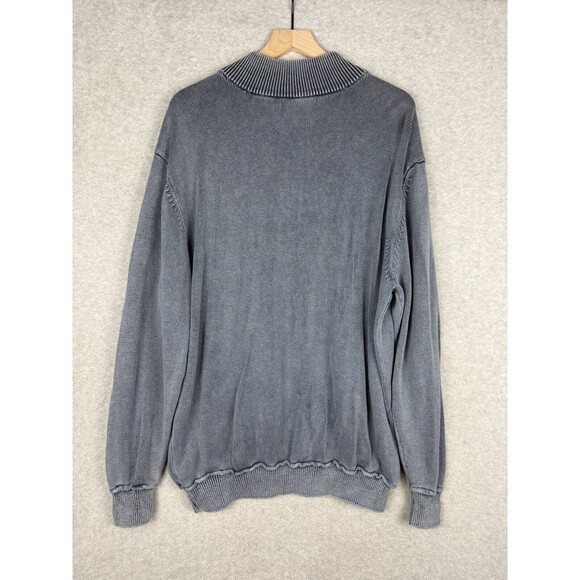 Cabelas Sweater Mens Large Blue Knit Henley 100% Cotton Washed‎ Out Cozy Preppy - Picture 7 of 12